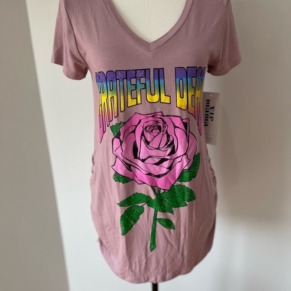 V.I.P Mama maternity Grateful Dead  shirt in a size small with ruching on sides - Picture 16 of 16